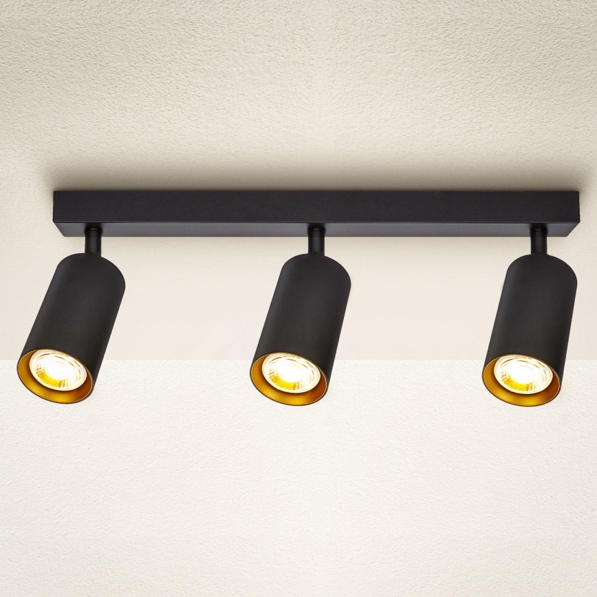 Brilagi - Spotlight SELE 3xGU10/30W/230V black/gold