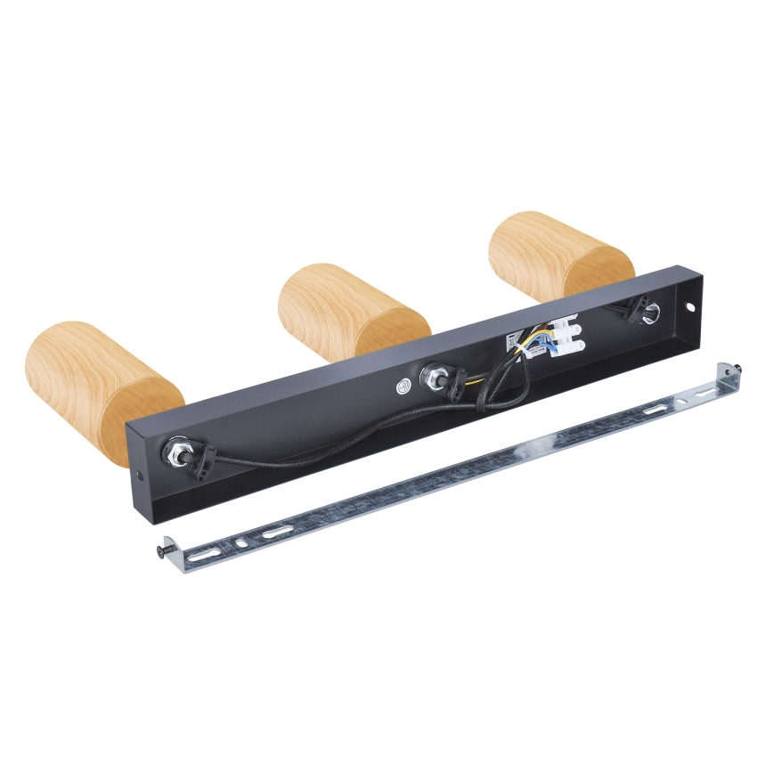 Brilagi - Spotlight SELE 3xGU10/30W/230V black/oak decor