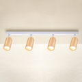 Brilagi - Spotlight SELE 4xGU10/30W/230V white/oak decor