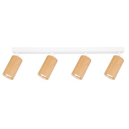 Brilagi - Spotlight SELE 4xGU10/30W/230V white/oak decor
