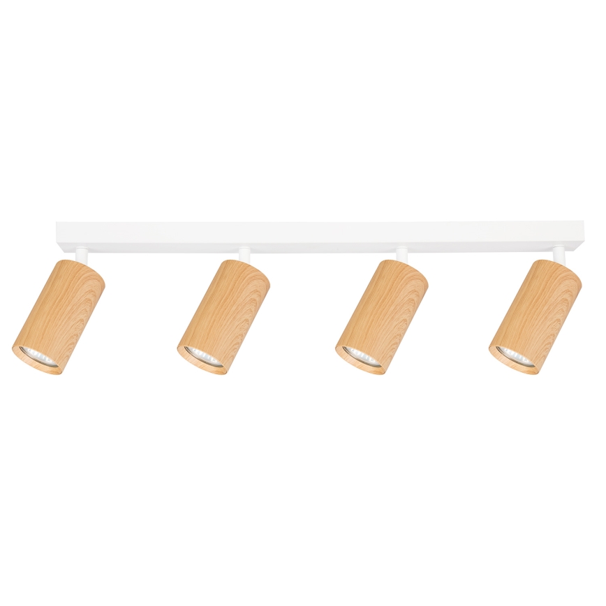 Brilagi - Spotlight SELE 4xGU10/30W/230V white/oak decor