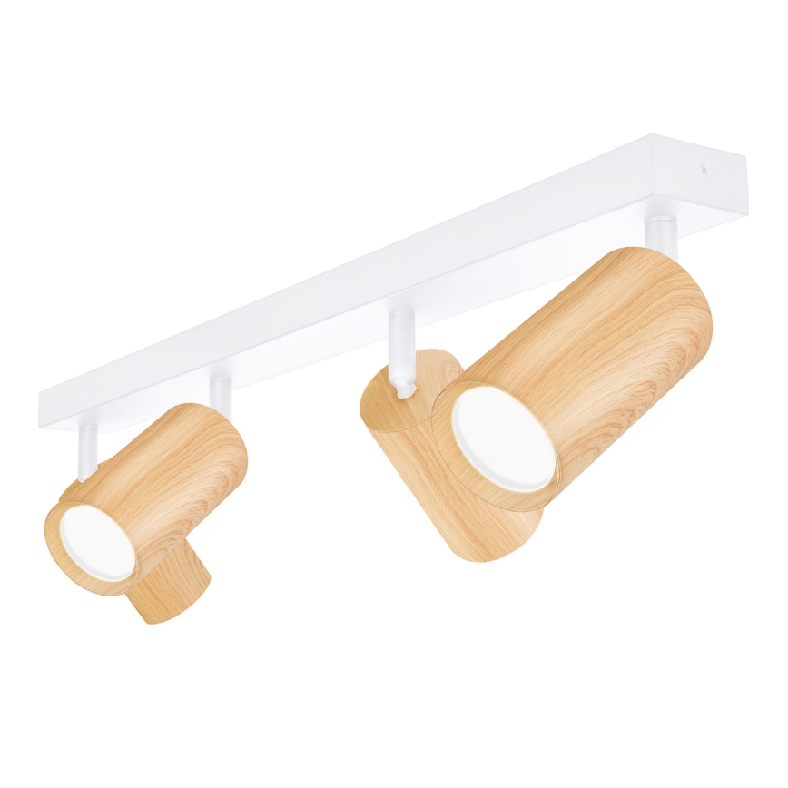 Brilagi - Spotlight SELE 4xGU10/30W/230V white/oak decor