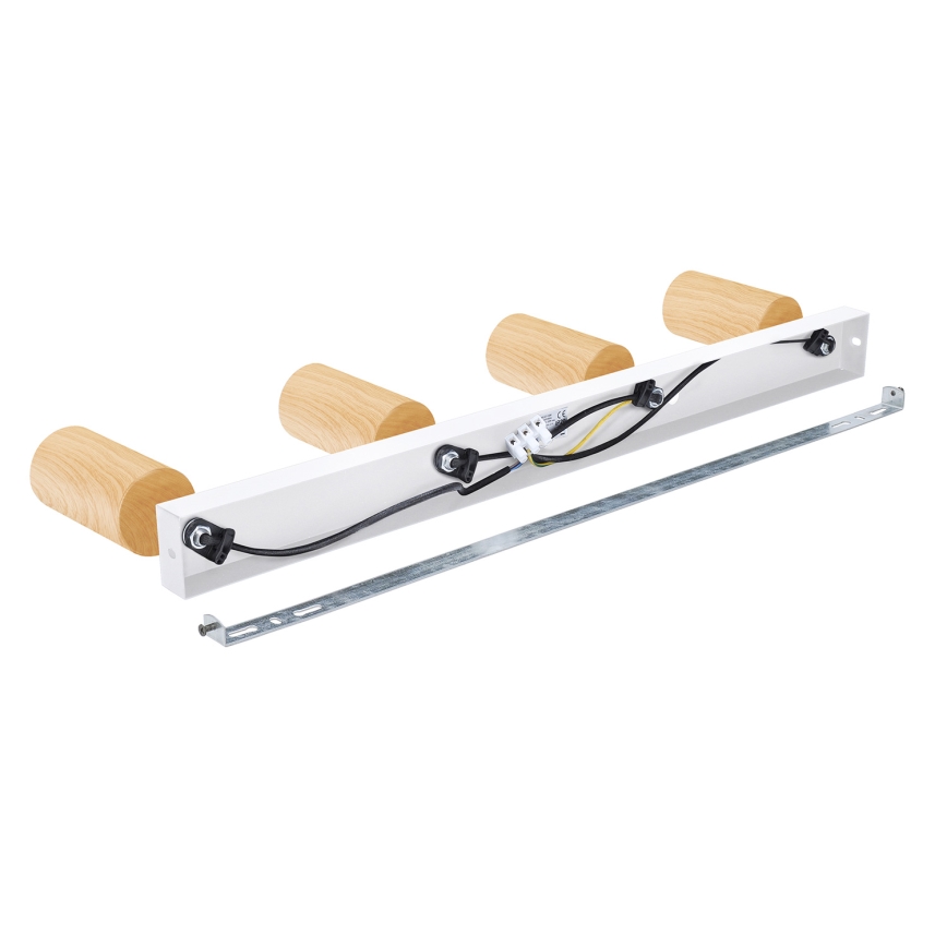 Brilagi - Spotlight SELE 4xGU10/30W/230V white/oak decor
