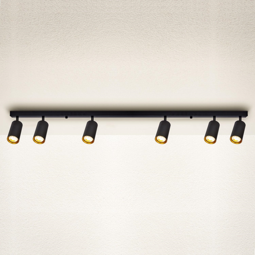 Brilagi - Spotlight SELE 6xGU10/30W/230V black/gold