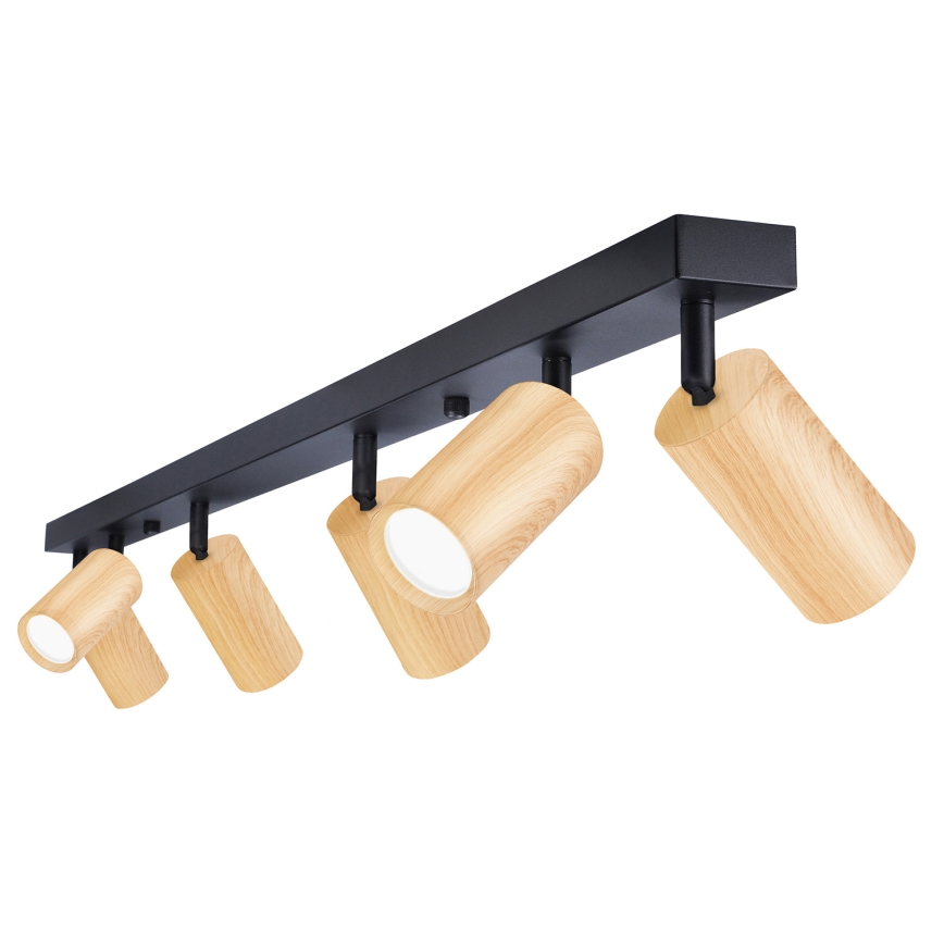 Brilagi - Spotlight SELE 6xGU10/30W/230V black/oak decor