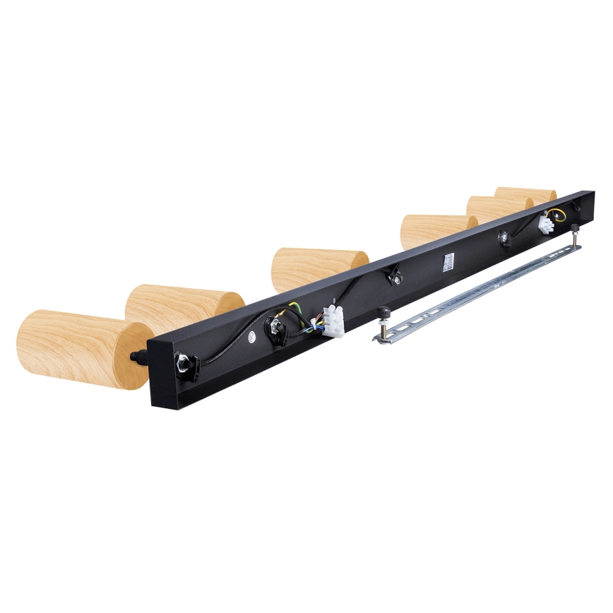 Brilagi - Spotlight SELE 6xGU10/30W/230V black/oak decor