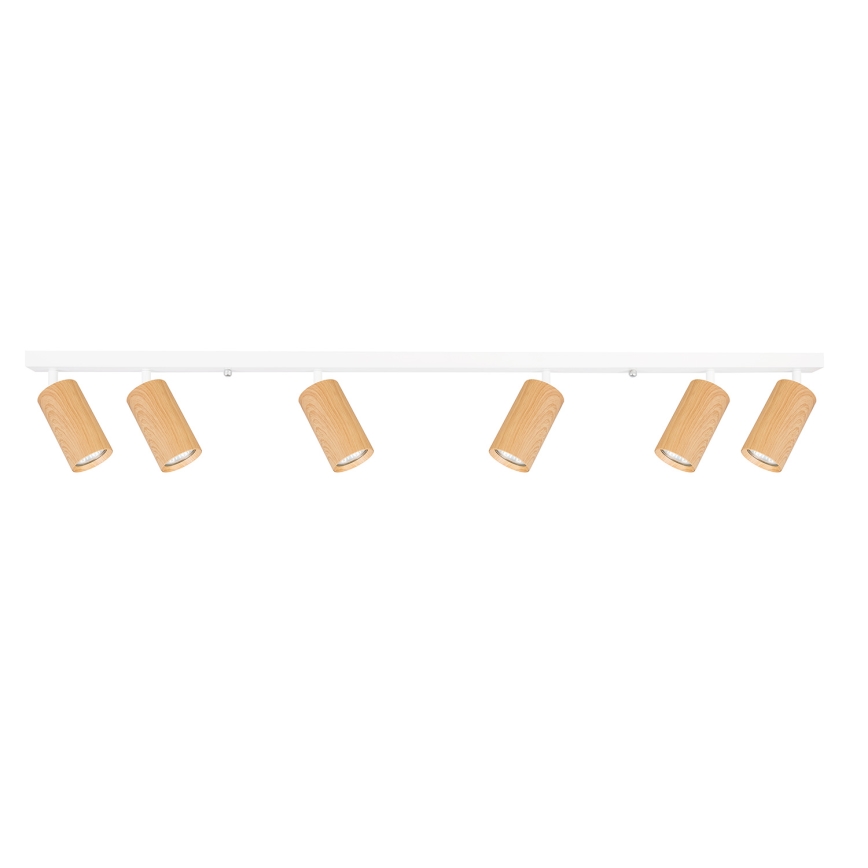 Brilagi - Spotlight SELE 6xGU10/30W/230V white/oak decor