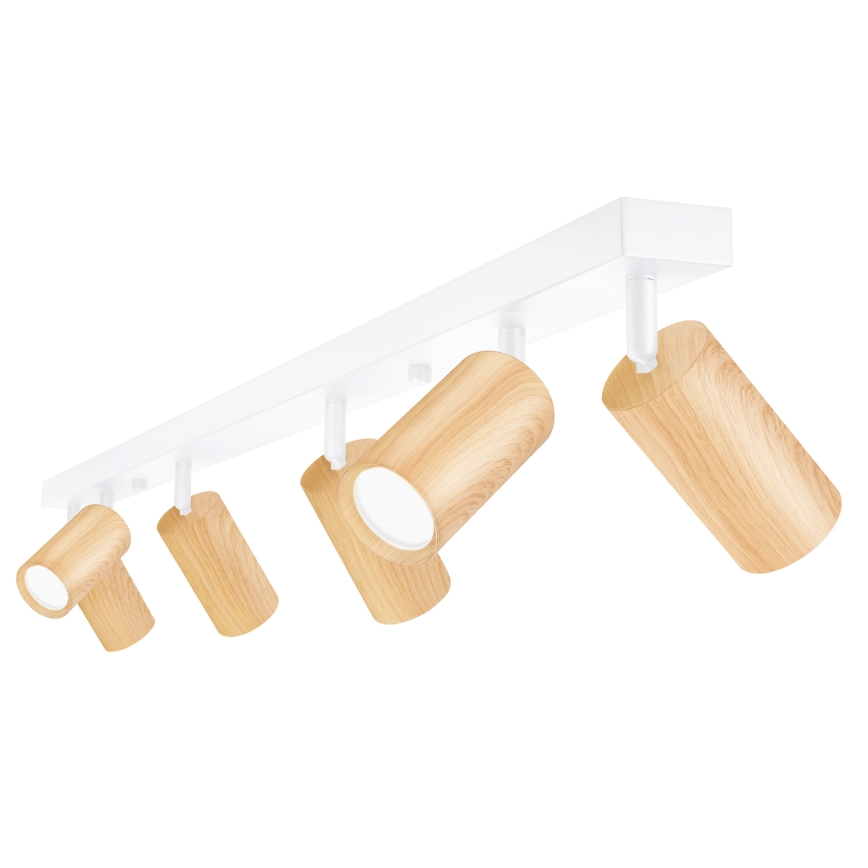 Brilagi - Spotlight SELE 6xGU10/30W/230V white/oak decor