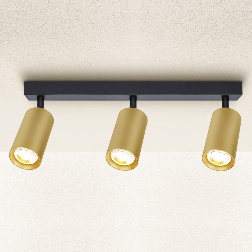 Brilagi - Spotlight SELE GOLDEN 3xGU10/30W/230V black/gold