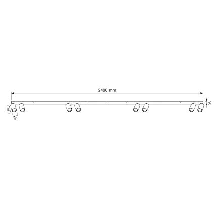 BRILAGI - Spotlight SELE LONG 8xGU10/30W/230V beige