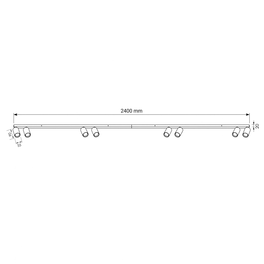 BRILAGI - Spotlight SELE LONG 8xGU10/30W/230V beige