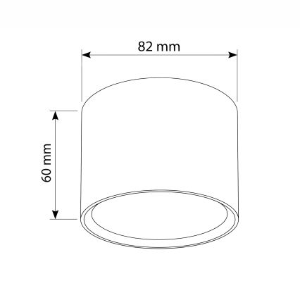 BRILAGI - Spotlight SMOOTH 1xGX53/15W/230V 60x82 mm oak finish