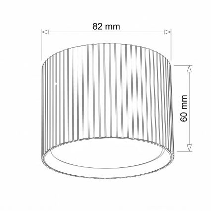 BRILAGI - Spotlight STRIPY 1xGX53/15W/230V 60x82 mm brown