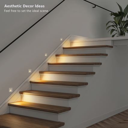 Brilagi - STAIRDOT LED/2W/230V Outdoor Recessed Light, White, IP65, Square