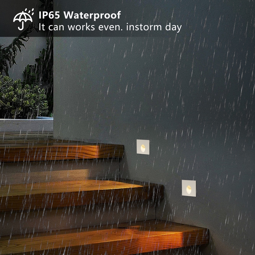 Brilagi - STAIRDOT LED/2W/230V Outdoor Recessed Light, White, IP65, Square