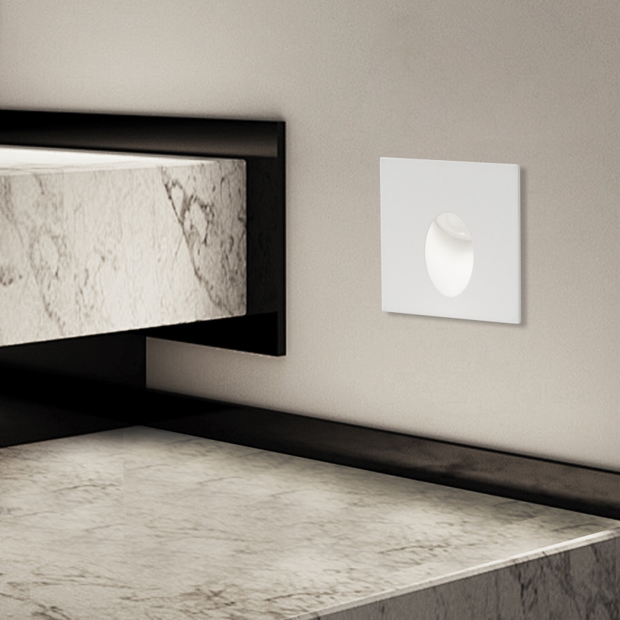 Brilagi - STAIRDOT LED/2W/230V Outdoor Recessed Light, White, IP65, Square