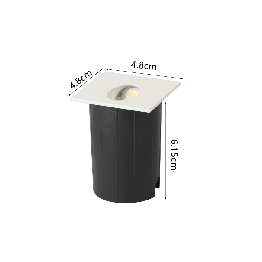 Brilagi - STAIRDOT LED/2W/230V Outdoor Recessed Light, White, IP65, Square