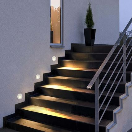 Brilagi - STAIRDOT LED Outdoor Recessed Light 2W/230V, White, IP65, Round