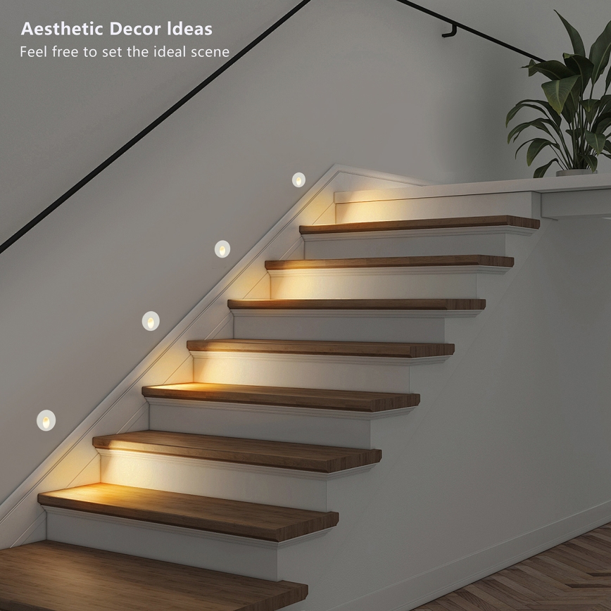 Brilagi - STAIRDOT LED Outdoor Recessed Light 2W/230V, White, IP65, Round