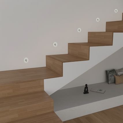 Brilagi - STAIRDOT LED Outdoor Recessed Light 2W/230V, White, IP65, Round