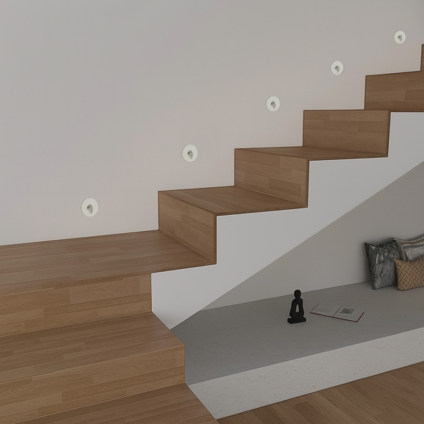 Brilagi - STAIRDOT LED Outdoor Recessed Light 2W/230V, White, IP65, Round