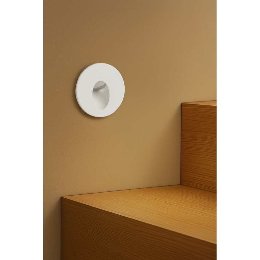 Brilagi - STAIRDOT LED Outdoor Recessed Light 2W/230V, White, IP65, Round