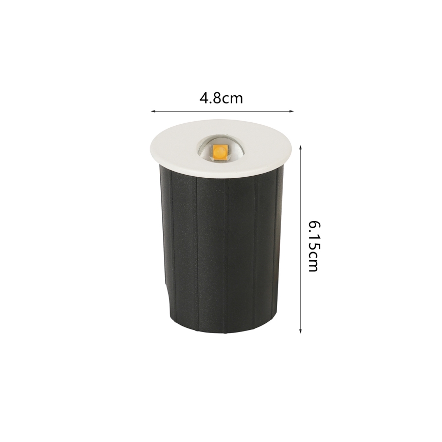Brilagi - STAIRDOT LED Outdoor Recessed Light 2W/230V, White, IP65, Round