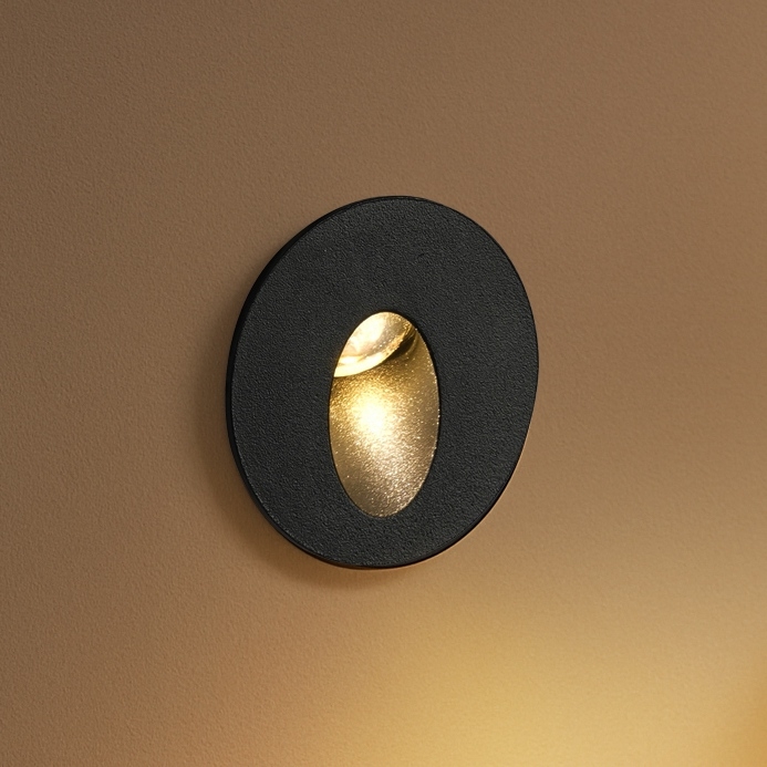 Brilagi - STAIRDOT LED Outdoor Recessed Luminaire LED/2W/230V, Black, IP65, Round
