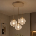 BRILAGI - STELLA cable-hung pendant light, 3x E27/60W/230V, beige/gold