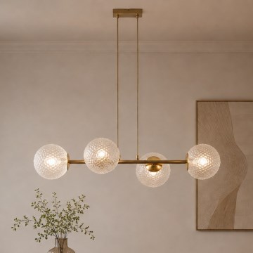 BRILAGI - STELLA Cable Pendant Chandelier 4xE27/60W/230V Beige/Gold