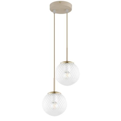 BRILAGI - STELLA Cable-Suspended Chandelier 2xE27/60W/230V Beige/Gold
