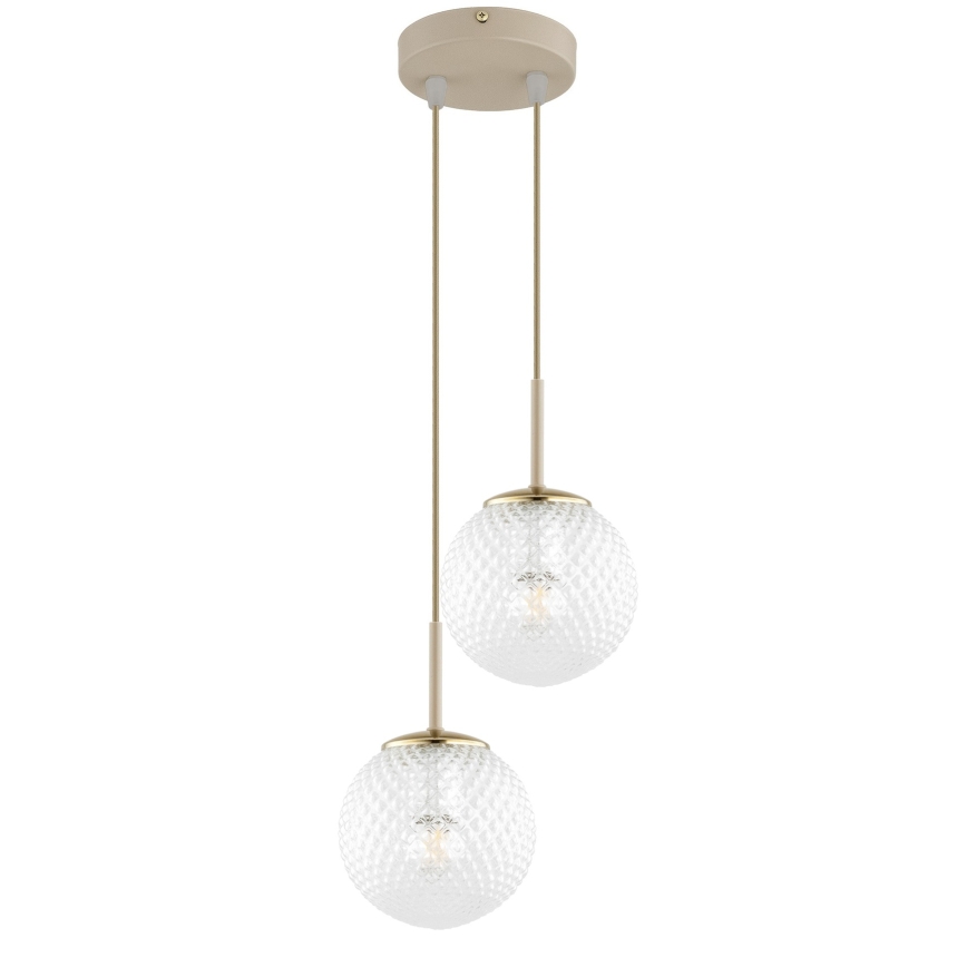 BRILAGI - STELLA Cable-Suspended Chandelier 2xE27/60W/230V Beige/Gold