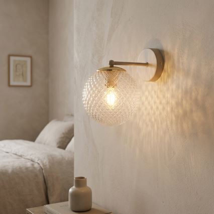 Brilagi - STELLA Wall Light 1xE27/60W/230V Beige/Gold
