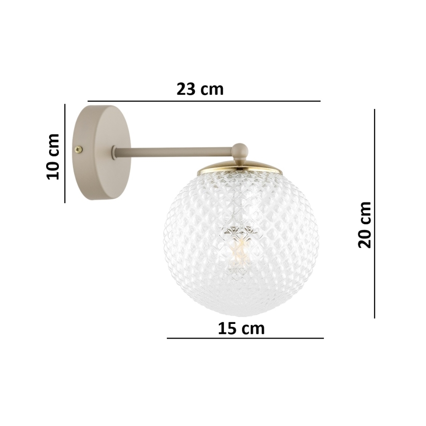 Brilagi - STELLA Wall Light 1xE27/60W/230V Beige/Gold