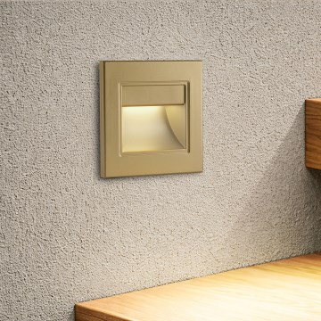 Brilagi - STEP LIGHT LED Stair Light LED/1.5W/230V IP44 Gold