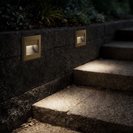 Brilagi - STEP LIGHT LED Stair Light LED/1.5W/230V IP44 Gold