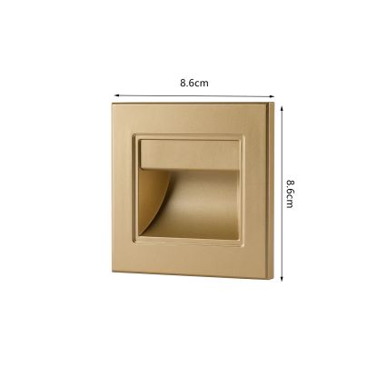 Brilagi - STEP LIGHT LED Stair Light LED/1.5W/230V IP44 Gold