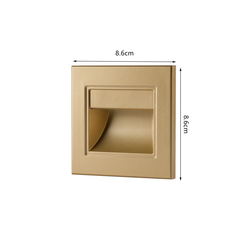 Brilagi - STEP LIGHT LED Stair Light LED/1.5W/230V IP44 Gold