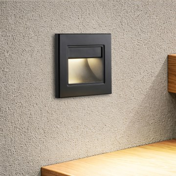 Brilagi - STEP LIGHT LED Staircase Light, 1.5 W, 230 V, IP44, Black