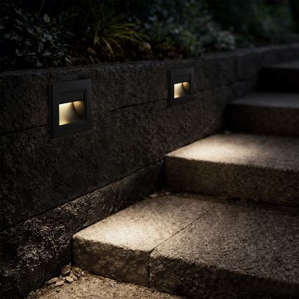 Brilagi - STEP LIGHT LED Staircase Light, 1.5 W, 230 V, IP44, Black