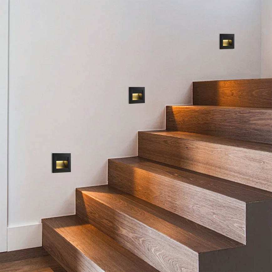 Brilagi - STEP LIGHT LED Staircase Light, 1.5 W, 230 V, IP44, Black