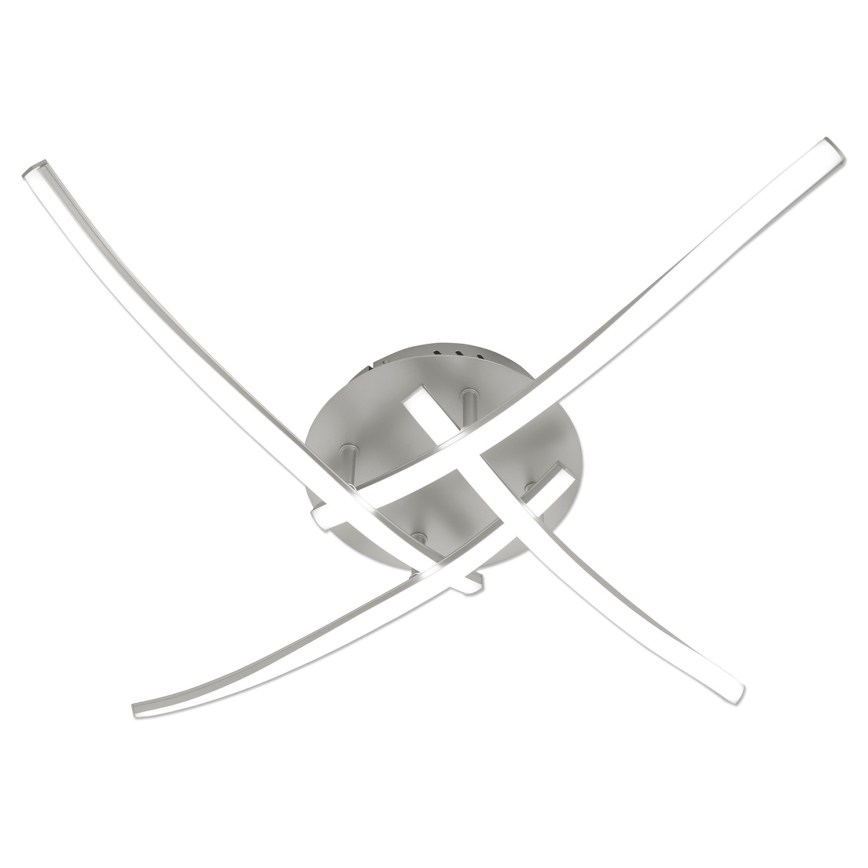 Brilagi - STRIPES LED Ceiling Light 32W/230V, 60x60 cm, Silver