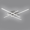 Brilagi - STRIPES LED Ceiling Light 37W/230V 68x68 cm Silver