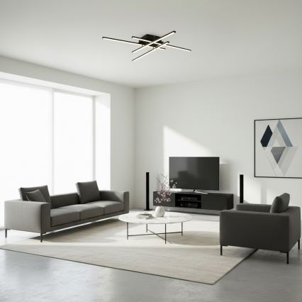 Brilagi - STRIPES LED Ceiling Light 37W/230V 68x68 cm Black