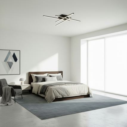 Brilagi - STRIPES LED Ceiling Light 37W/230V 68x68 cm Black