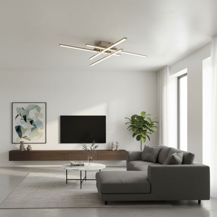 Brilagi - STRIPES LED Ceiling Light 37W/230V 68x68 cm Silver