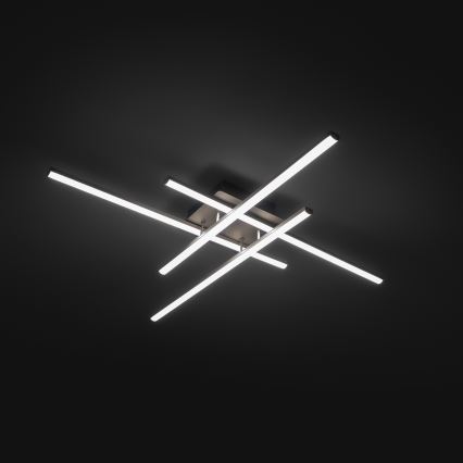 Brilagi - STRIPES LED Ceiling Light 37W/230V 68x68 cm Silver