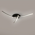 Brilagi - STRIPES LED Ceiling Light LED/24W/230V Ø 64 cm Black