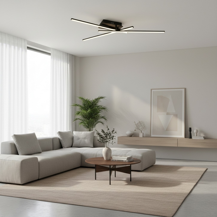 Brilagi - STRIPES LED Ceiling Light LED/30W/230V 51x78 cm Black