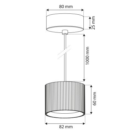 BRILAGI - LED RGB+CCT Dimmable Cable-Suspended Pendant Light STRIPY 1xGX53/14W/230V pr. 82 mm 2700-6500K Tuya Wi-Fi black